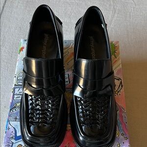 Jeffrey Campbell Glossy 3” block heel y2k coded Loafers